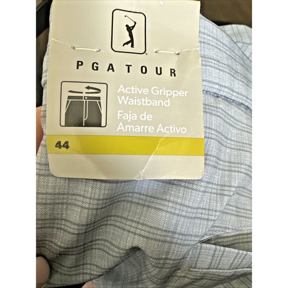 PGA TOUR Men's Stretch Striped 8" Golf Shorts Moisture Wicking Tradewinds Gray44 - Picture 6 of 6